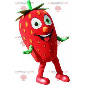 Obří červený a zelený jahodový maskot - Redbrokoly.com