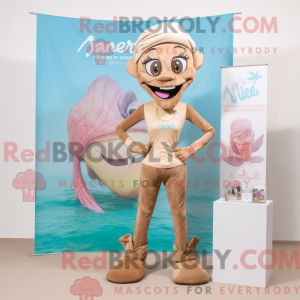 Máscara de sereia bronzeada...