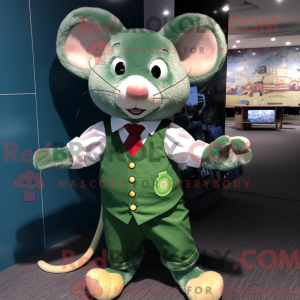 Groene muis mascottekostuum...