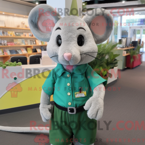 Groene muis mascottekostuum...