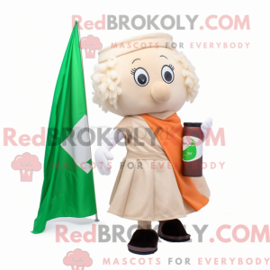 Beżowy irsk flagg maskot...