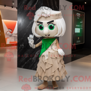 Beige irsk flagg maskot...