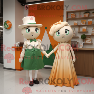 Beige irsk flagg maskot...