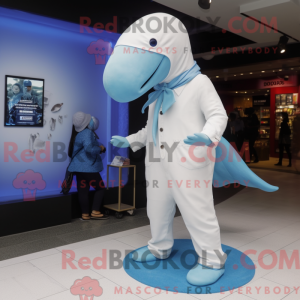 Blue Beluga Whale maskot...