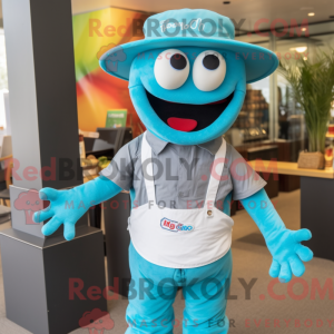 Turquoise Bbq Ribs mascot...