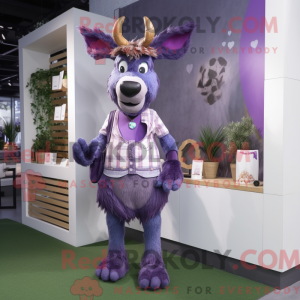 Purple Deer-mascottekostuum...