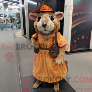 Rust Rat mascottekostuum...