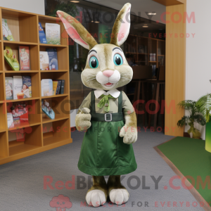 Olive Rabbit maskot kostume...