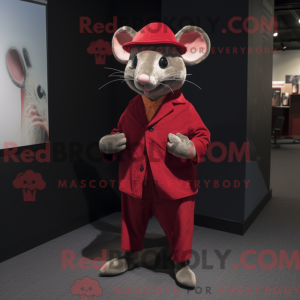 Röd mus maskotkostymefigur...