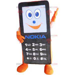 Zwart en oranje Nokia-celtelefoonmascotte - Redbrokoly.com