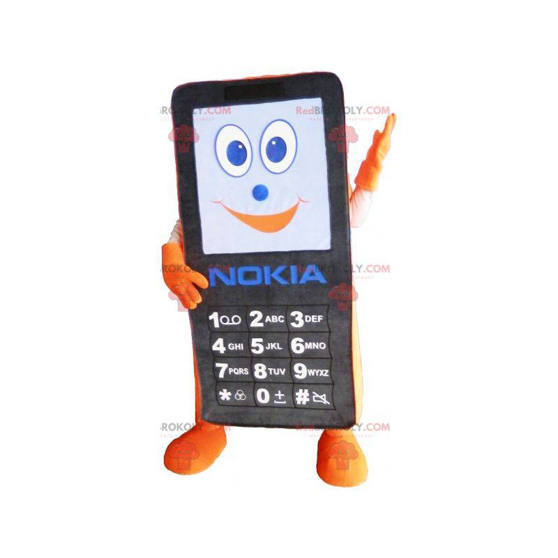 Sort og orange Nokia-mobiltelefonmaskot - Redbrokoly.com