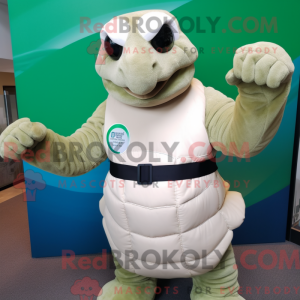 Cream Sea Turtle mascot...