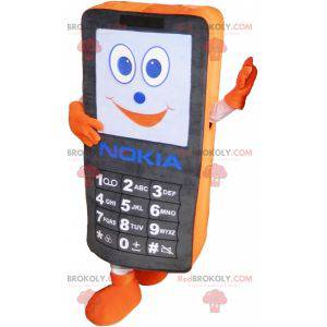 Svart och orange Nokia-mobiltelefonmaskot - Redbrokoly.com