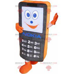 Sort og orange Nokia-mobiltelefonmaskot - Redbrokoly.com