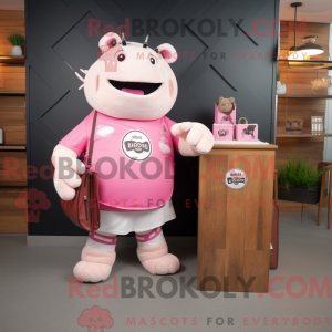 Pink Bbq Ribs maskot...
