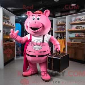 Postava maskota Pink Bbq...