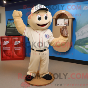Beige baseball handske...