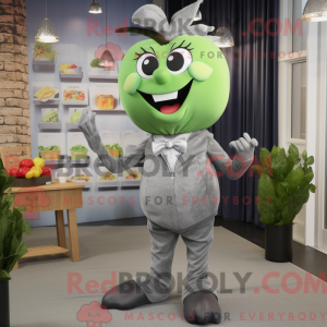 Grå Apple-maskot drakt...