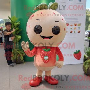 Tan Strawberry mascot...