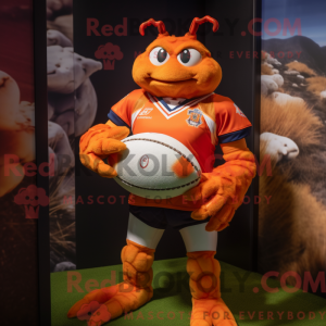 Oranje krab mascottekostuum...