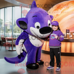 Purple Killer Whale mascot...