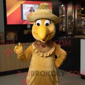 Gold Tyrkia maskot drakt...