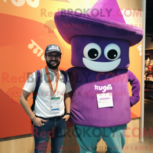 Paars Tacos mascottekostuum...