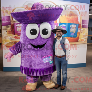 Lila Tacos Maskottchen...