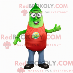Limegrön flaska med ketchup...
