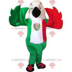 Adler Maskottchen in den Farben der italienischen Flagge -