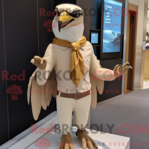 Mascotte de Faucon beige...