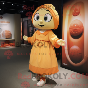 Abrikoos mascottekostuum...