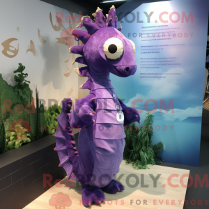 Purple Seahorse mascot...