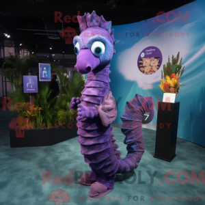 Purple Seahorse mascot...