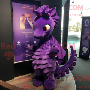 Purple Seahorse mascot...