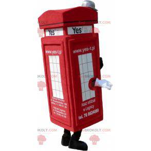 London-style red telephone booth mascot - Redbrokoly.com