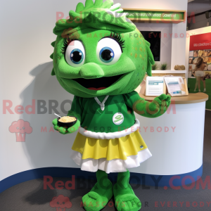 Green Fish And Chips mascot...