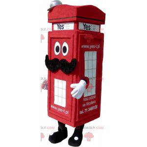 Mascota de cabina telefónica roja estilo londinense -