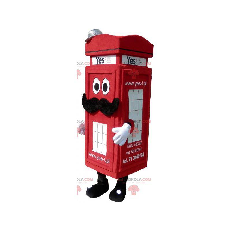 London-stil rød telefonboks maskot - Redbrokoly.com