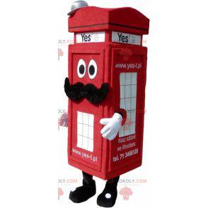 Maskotka czerwonej budki telefonicznej w stylu londyńskim -
