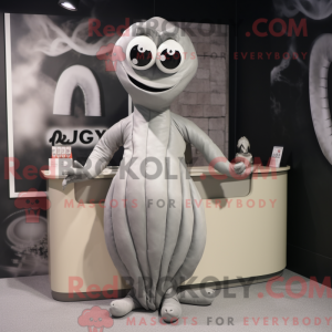 Personaggio mascotte grigio...