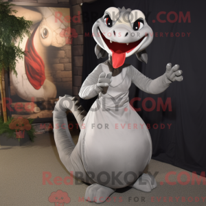 Gray Hydra mascot costume...
