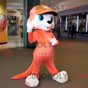 Peach Weasel mascot costume...