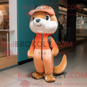 Peach Weasel mascot costume...
