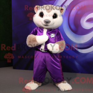 Lilla Ferret maskot kostume...