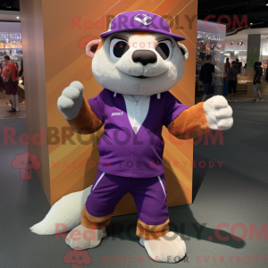Lilla Ferret maskot kostume...