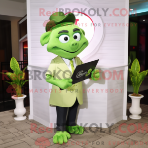 Postava maskota Lime Green...