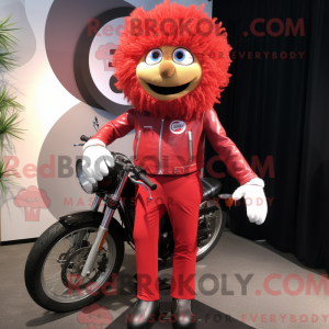Rød golfbold maskot kostume...