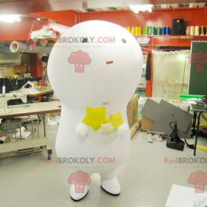 Mascote grande homem branco com lâmpada gigante - Redbrokoly.com