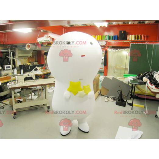 Maskottchen großer weißer Mann mit Riesenbirne - Redbrokoly.com